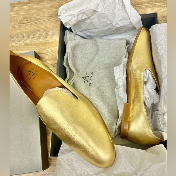 NEW Aquatalia Emmaline Metallic Weatherproof Flats - Size 9.5 - Picture 4 of 6